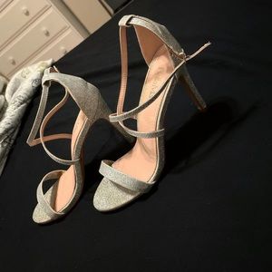 Silver sparkle heels. Size 7.5